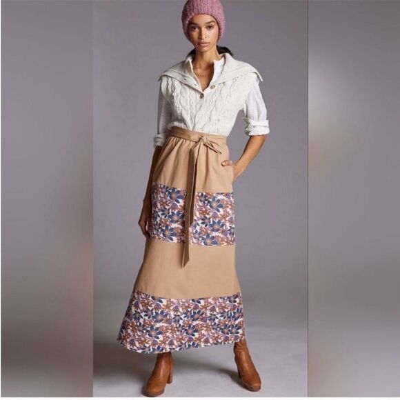 NWOT Anthropologie Skirts Anthropologie Sachin & Babi Jacquard Tiered Maxi Skirt - Picture 1 of 8